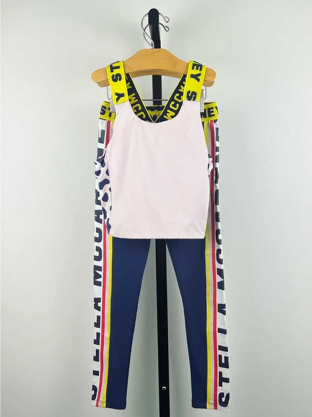 Stella McCartney Kids Girls Activewear Set, Sweater, Leggings, Top, White & Navy